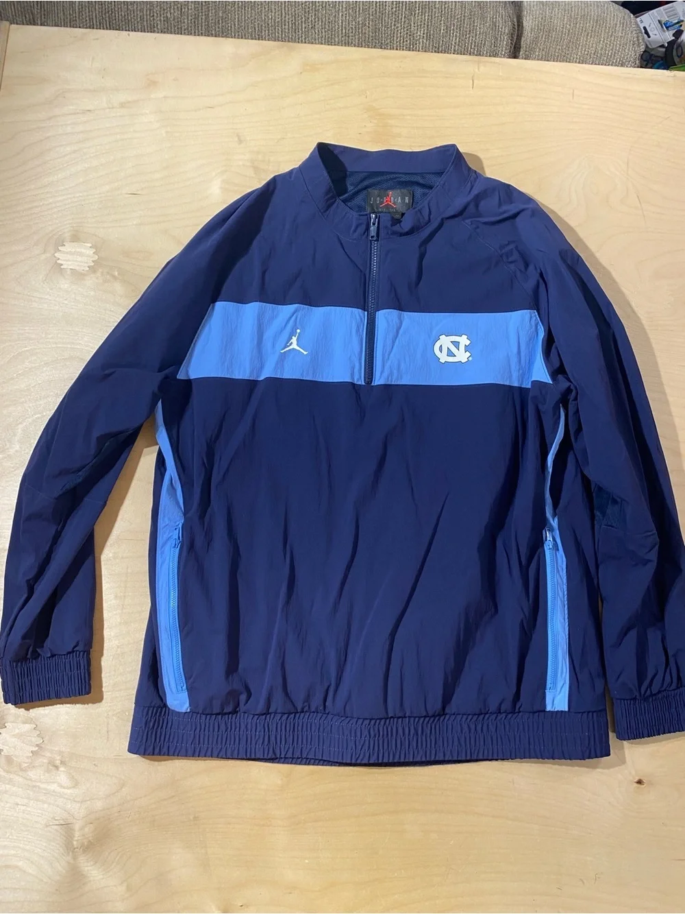 Jordan Navy and Carolina Blue Pullover Jacket XL (RO)